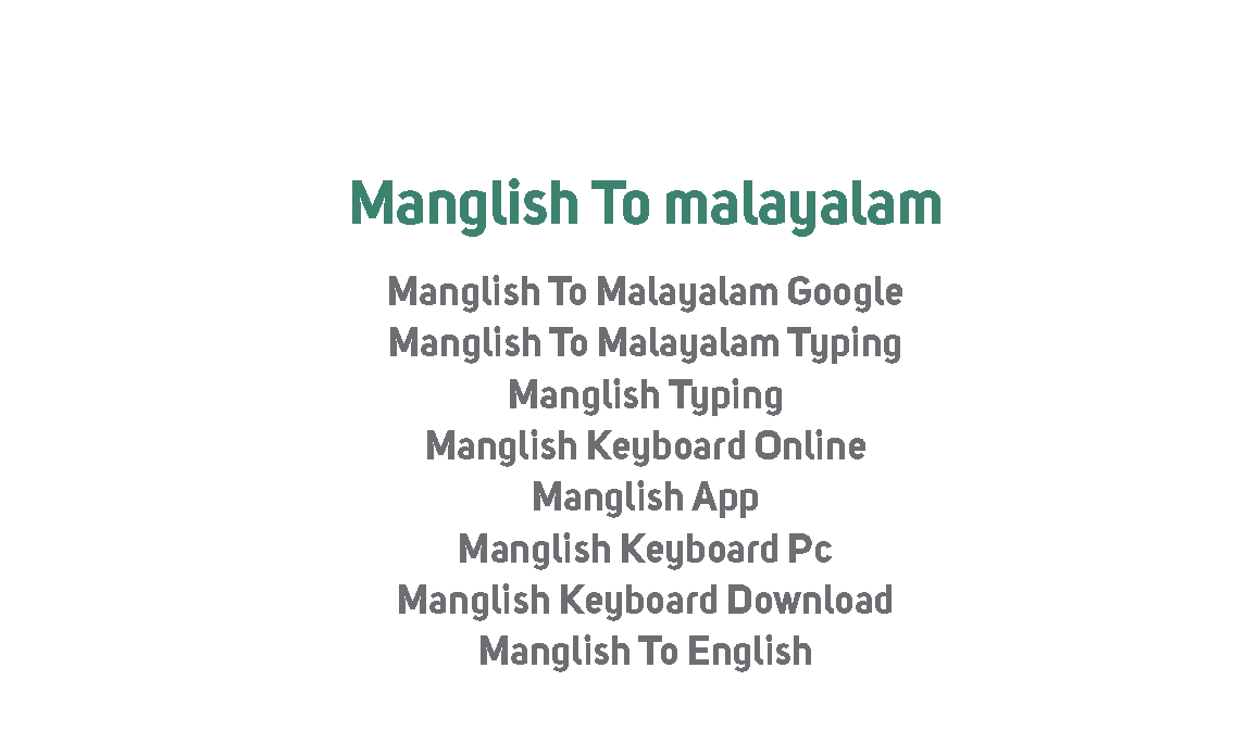 How to Type Manglish Online